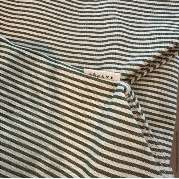 【RARE FIND】 Sezane NWT bag green stripe - Picture 7 of 16